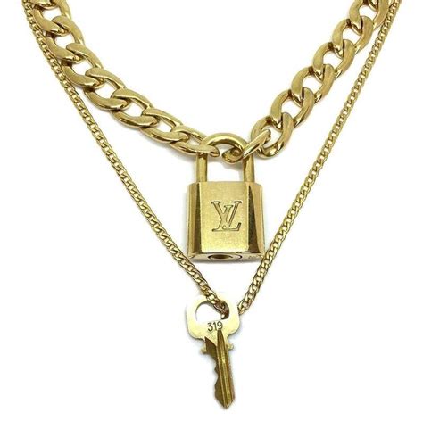 lv lockit necklace|14k louis vuitton necklace.